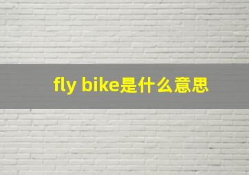 fly bike是什么意思